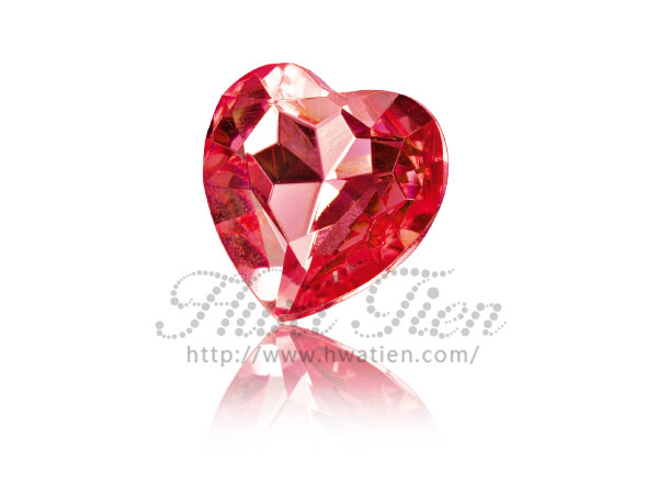 Heart Acrylic Gemstones, High Quality with Fair Price